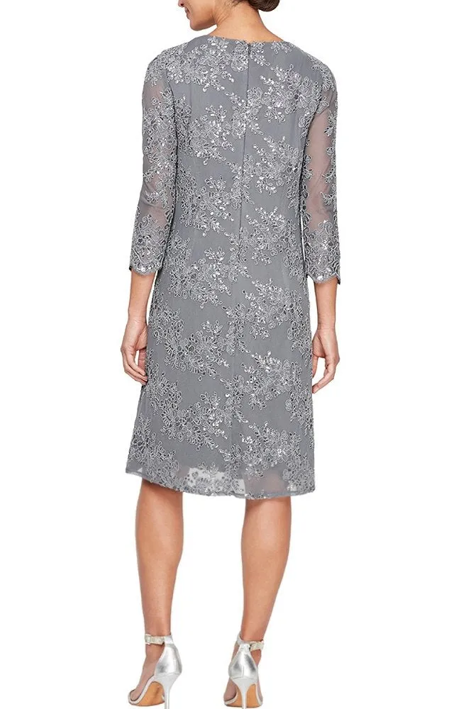 Short Embroidered Mock Jacket Dress