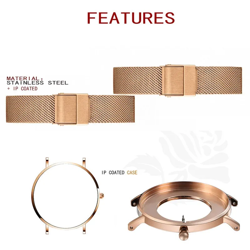 Simple Dial Mesh Strap Women's Watch