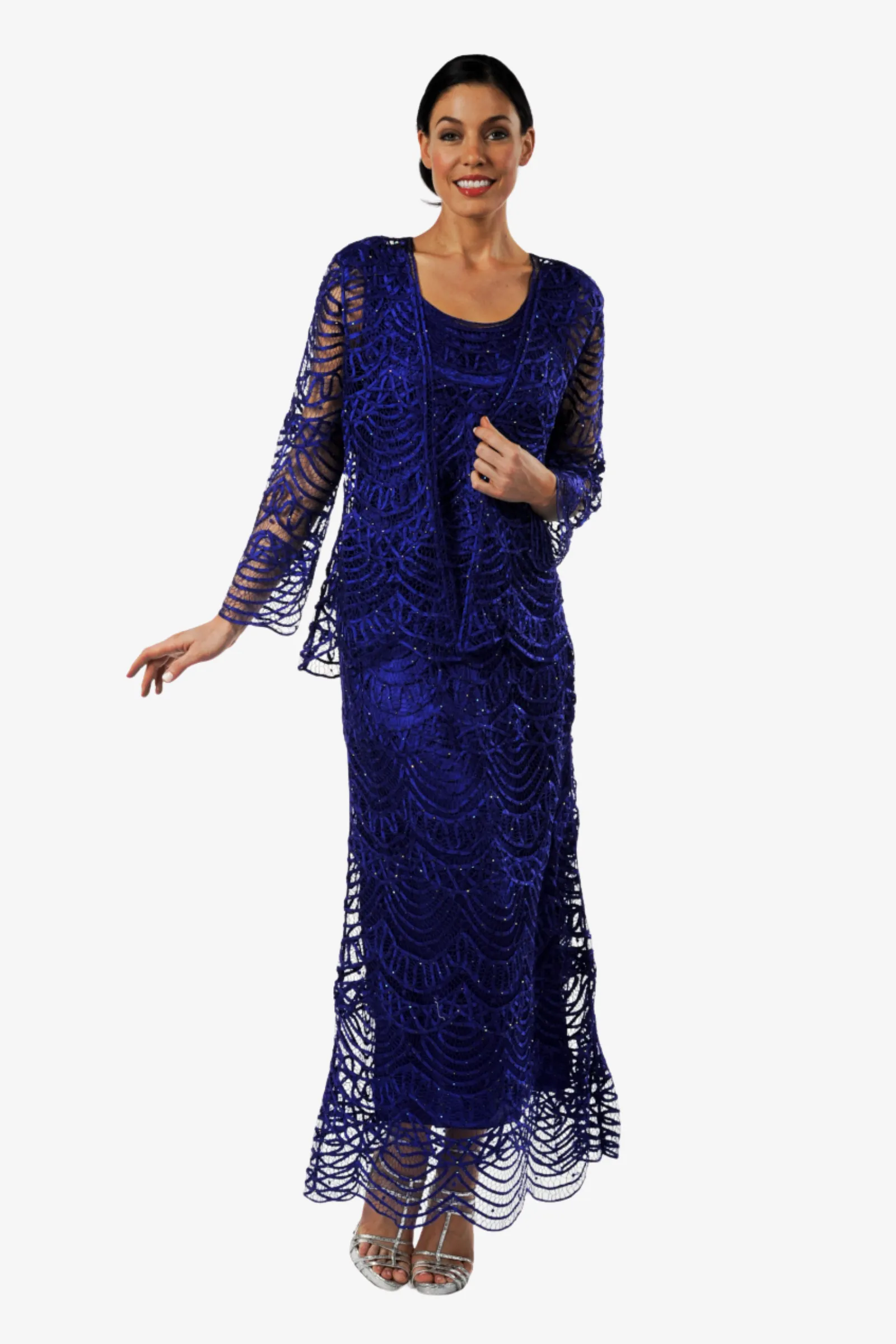 Soulmates C1060 Signature Mother of Bride Scallop Jacket Top and Skirt Set