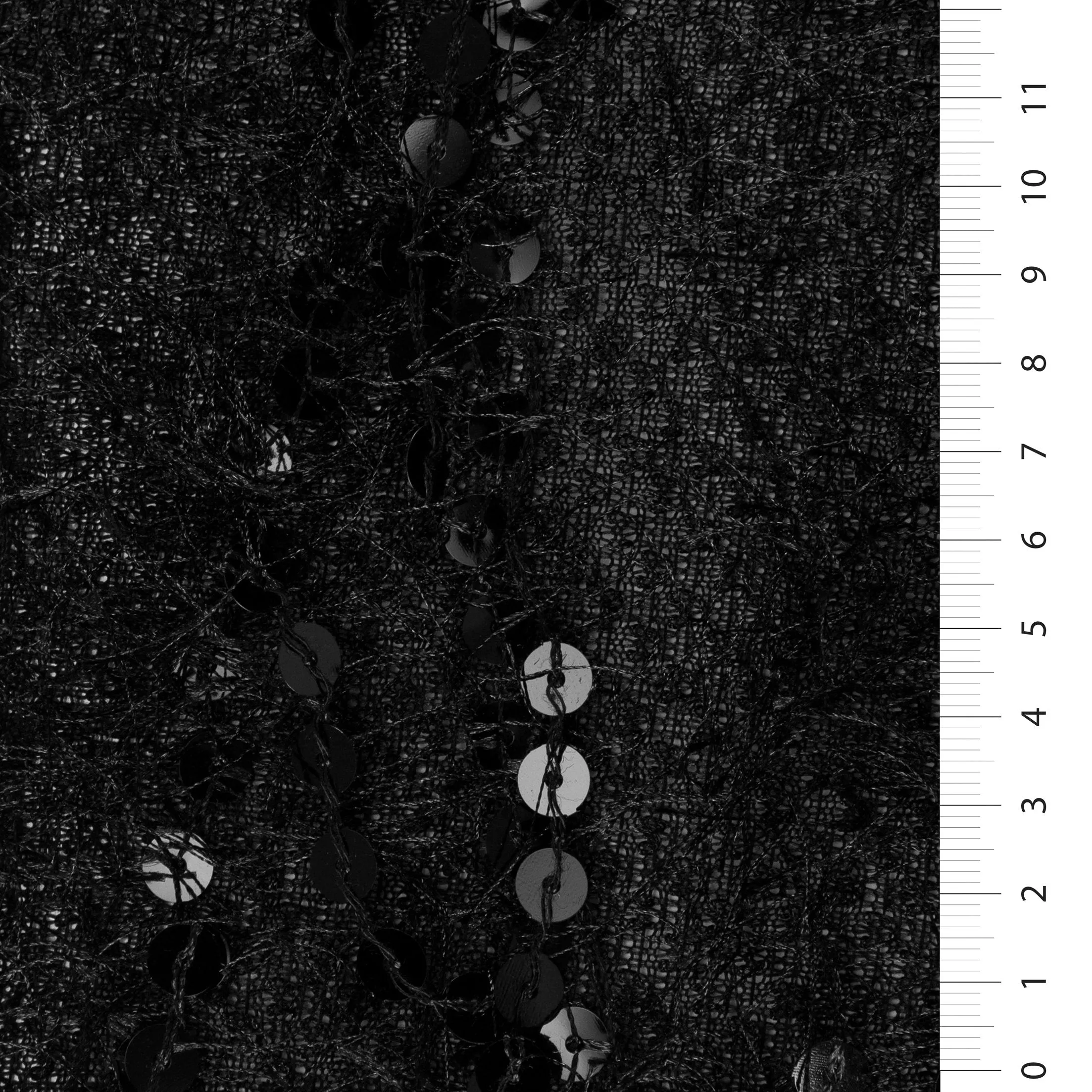 Spider Web Design Feather Thread Fringed Sequin Embroidery Fabric