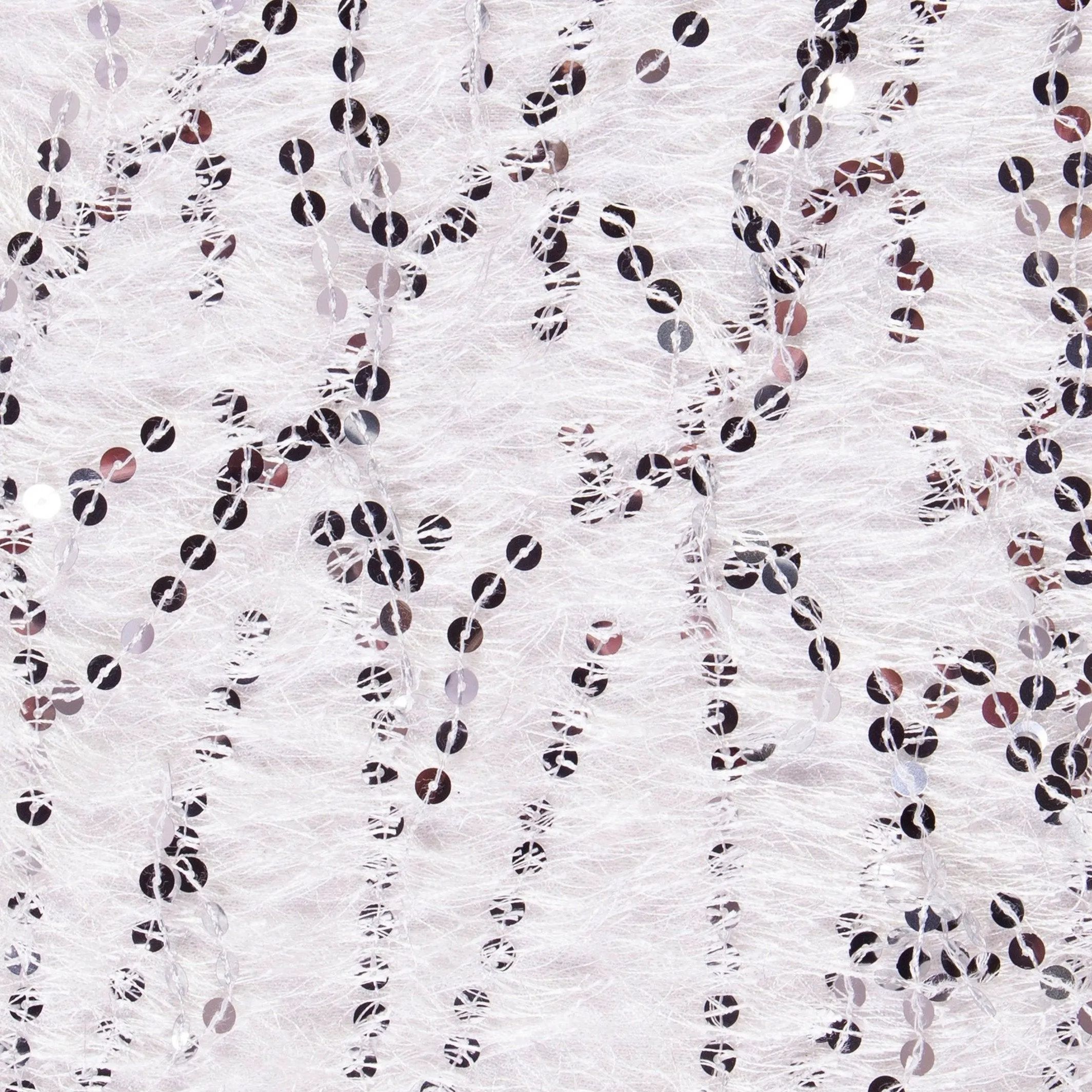 Spider Web Design Feather Thread Fringed Sequin Embroidery Fabric