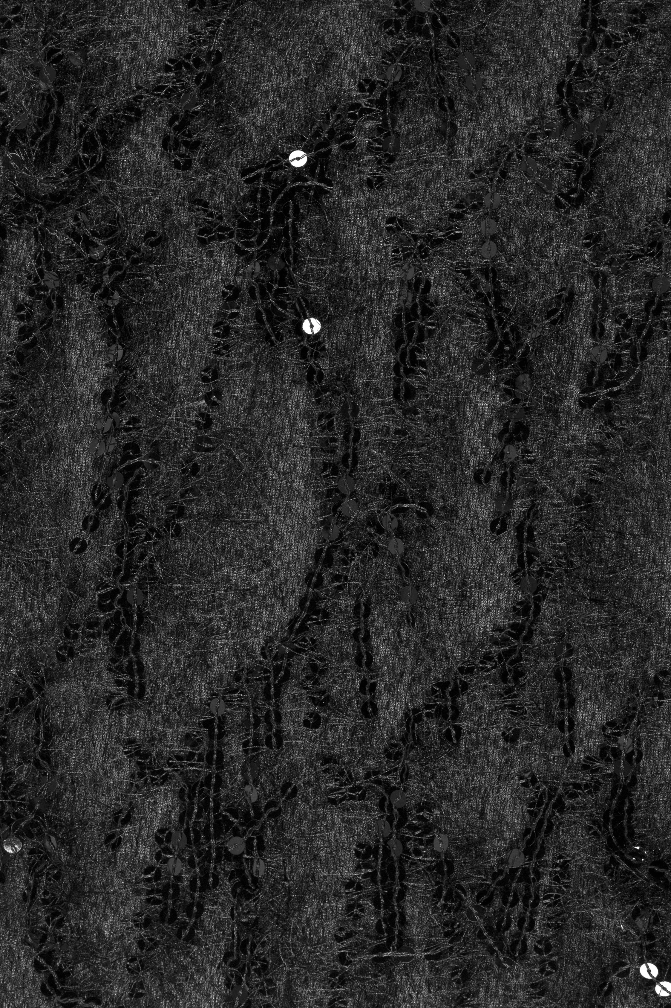 Spider Web Design Feather Thread Fringed Sequin Embroidery Fabric