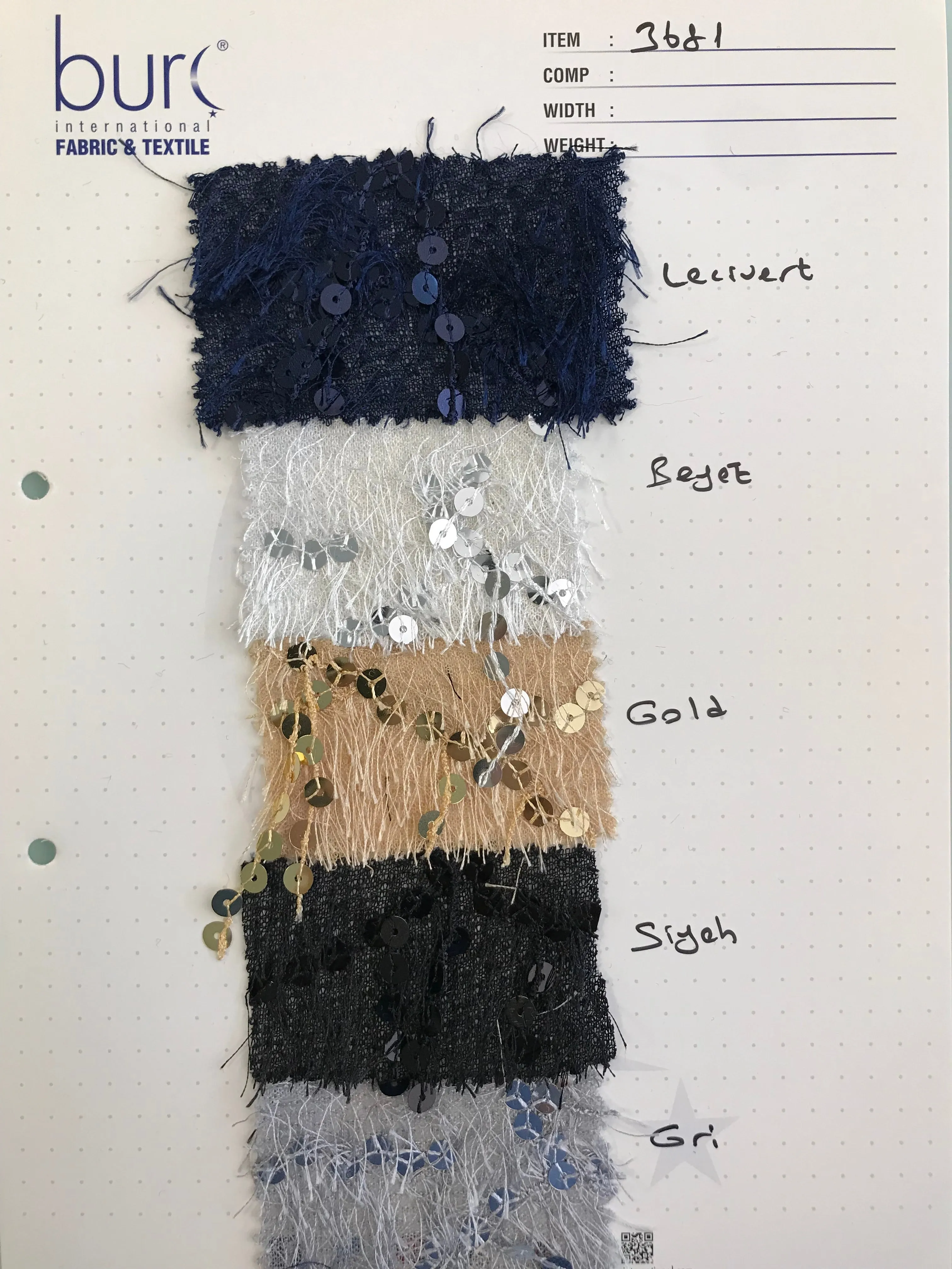 Spider Web Design Feather Thread Fringed Sequin Embroidery Fabric