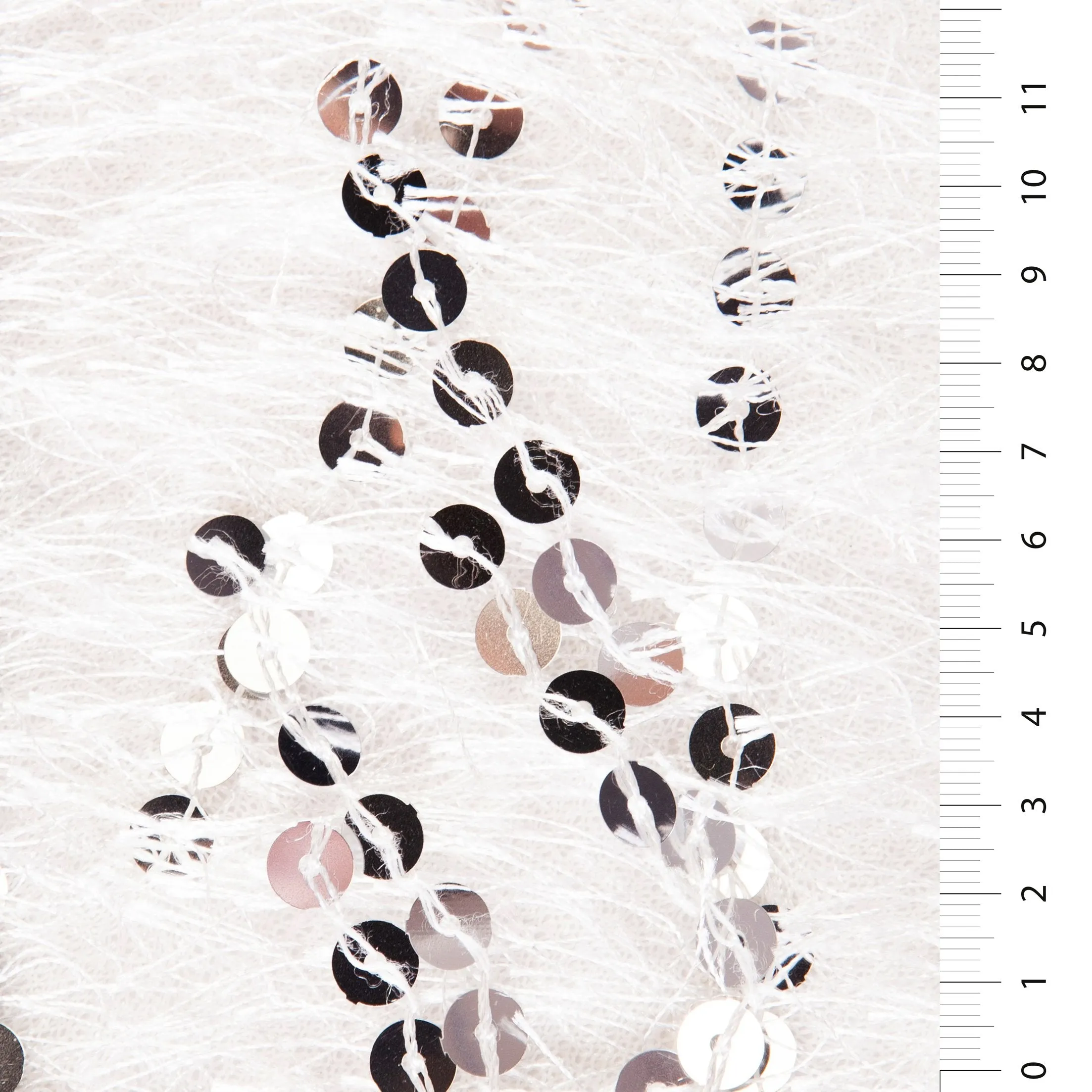 Spider Web Design Feather Thread Fringed Sequin Embroidery Fabric