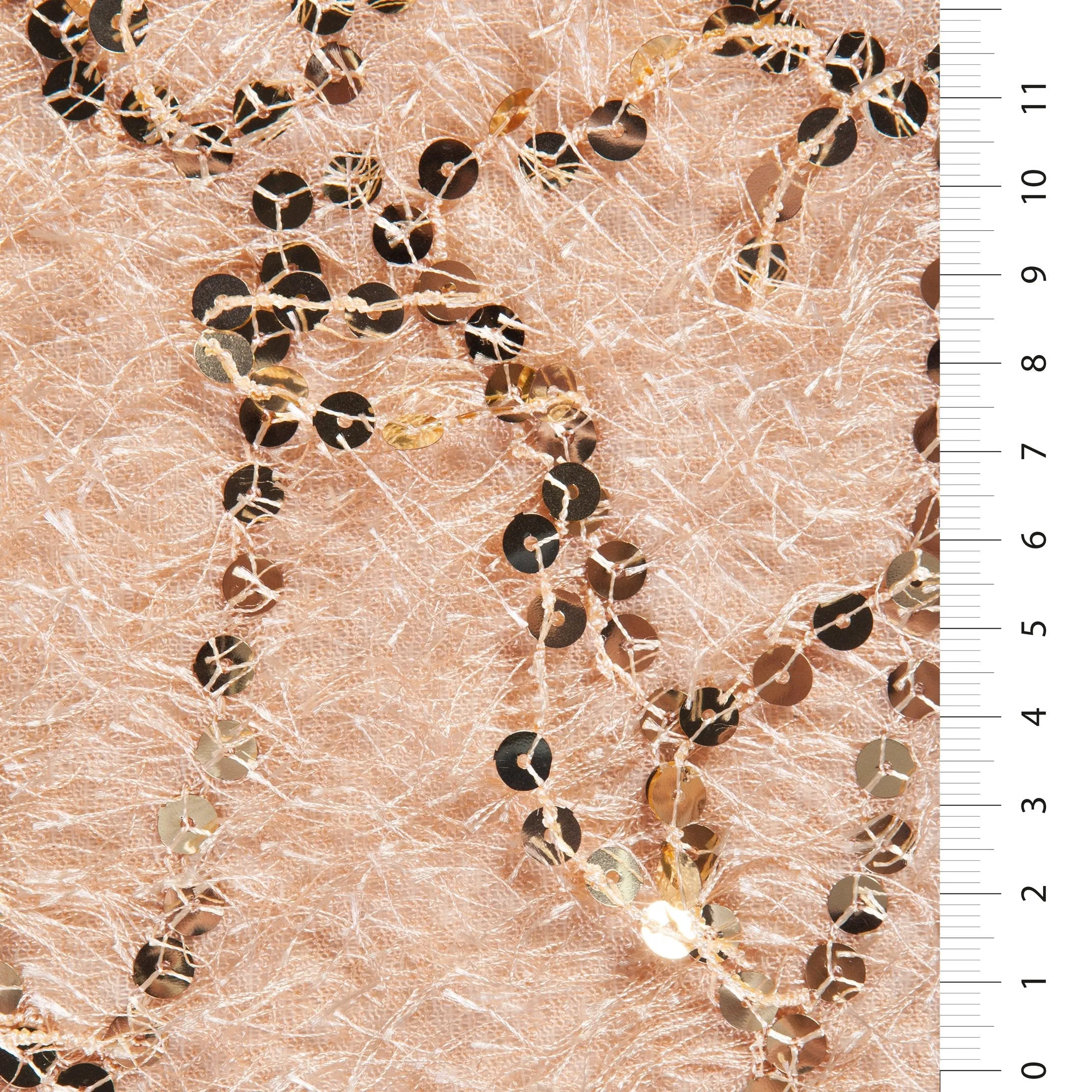 Spider Web Design Feather Thread Fringed Sequin Embroidery Fabric