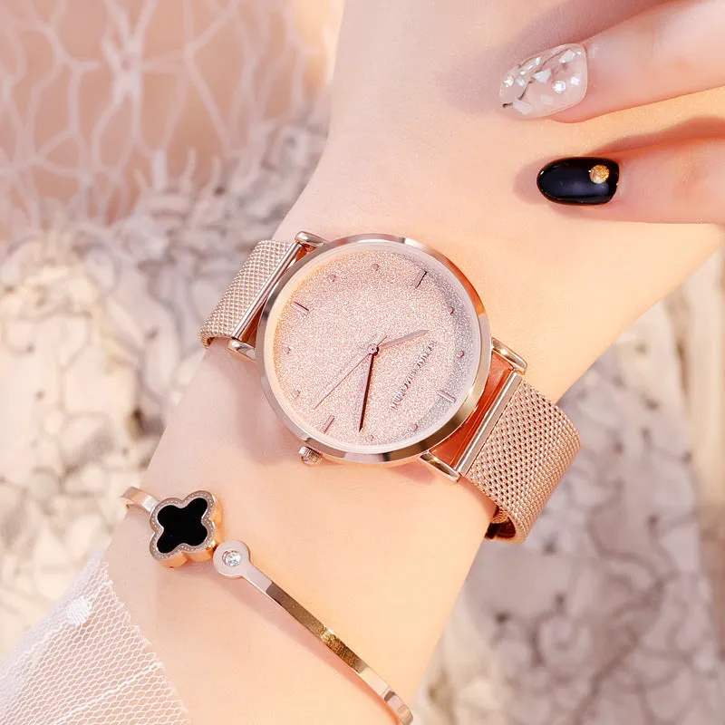 Starry Sky Dial Waterproof Women's Watch