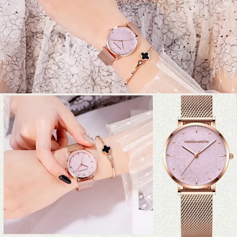 Starry Sky Dial Waterproof Women's Watch