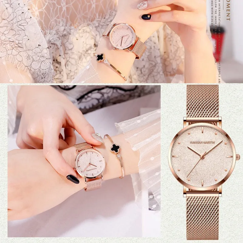 Starry Sky Dial Waterproof Women's Watch