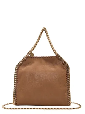 Stella McCartney Mini Tote Eco Shaggy Deer With Antique Gold Chain in Pecan