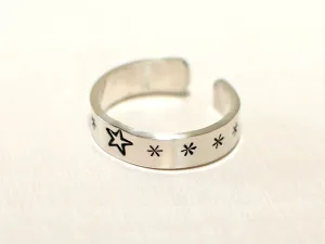 Sterling silver toe ring for stars
