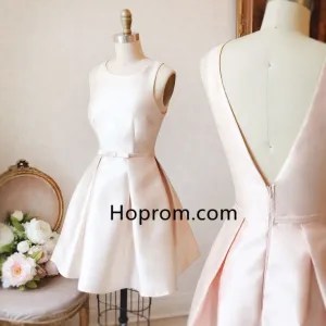 Strapless Open Back Homecoming Dress, Creamy White Homecoming Dress