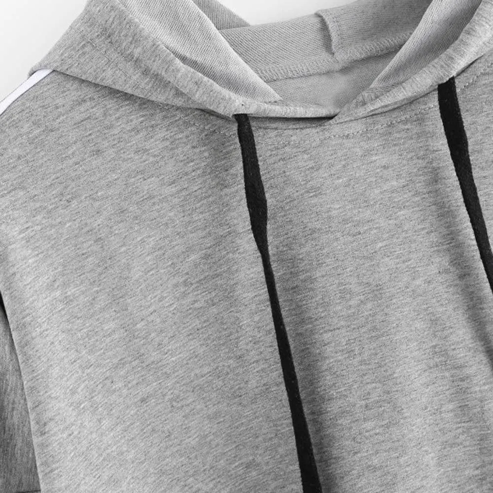 Striped Crop Hoodie