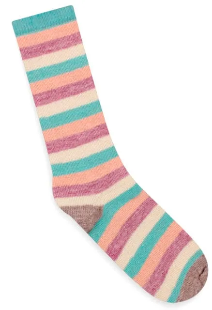 Striped Steps: Cozy Alpaca Stripe-Patterned Socks