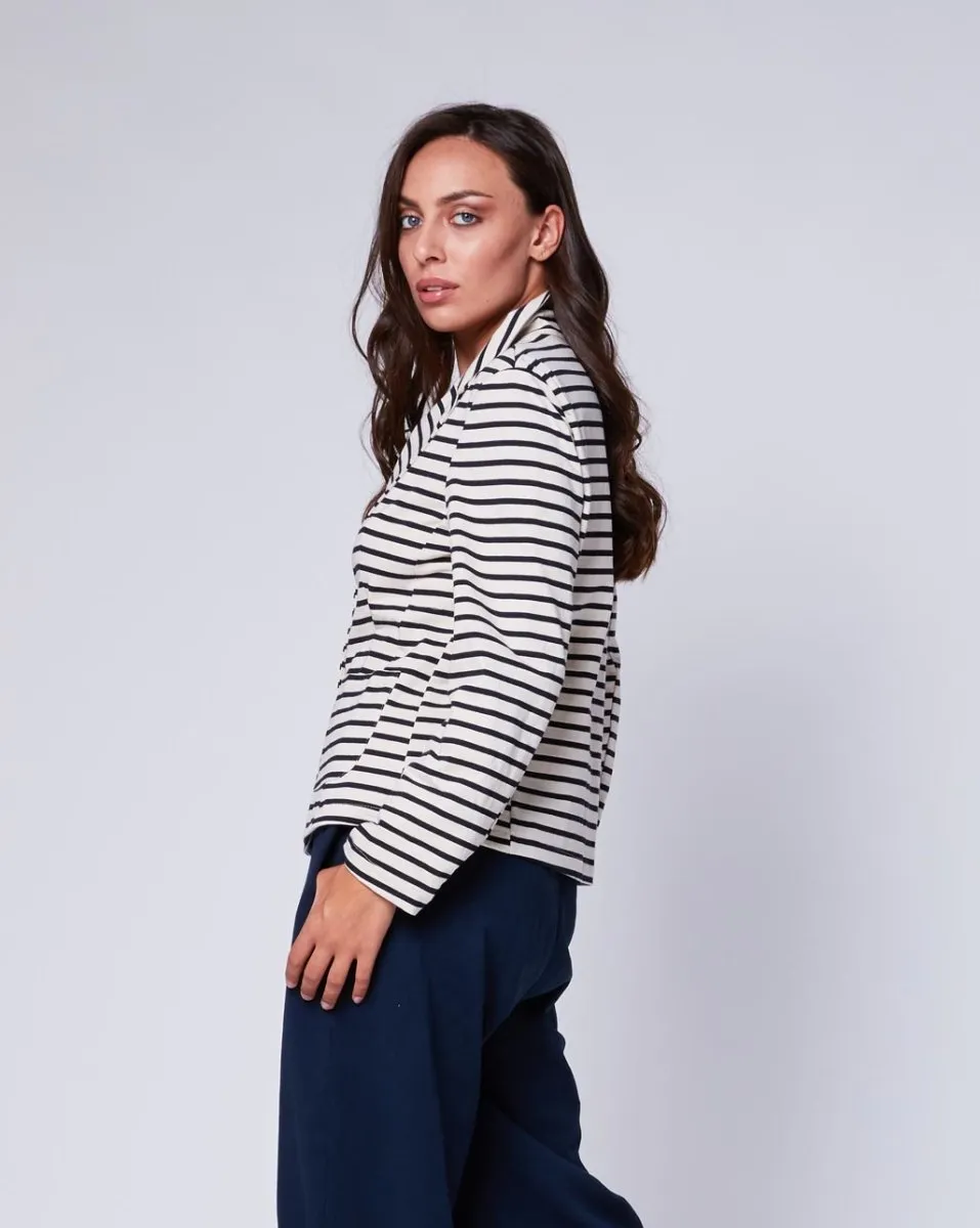 Striped Stretch Blazer