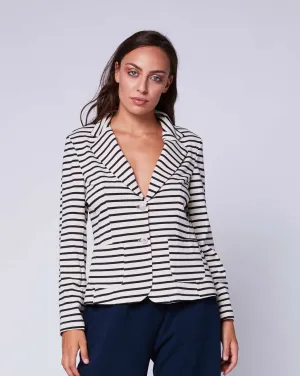 Striped Stretch Blazer