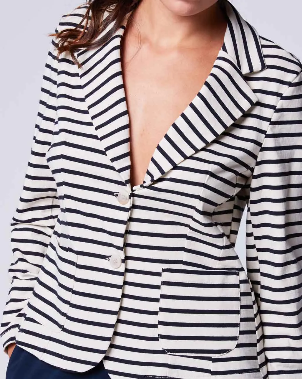 Striped Stretch Blazer
