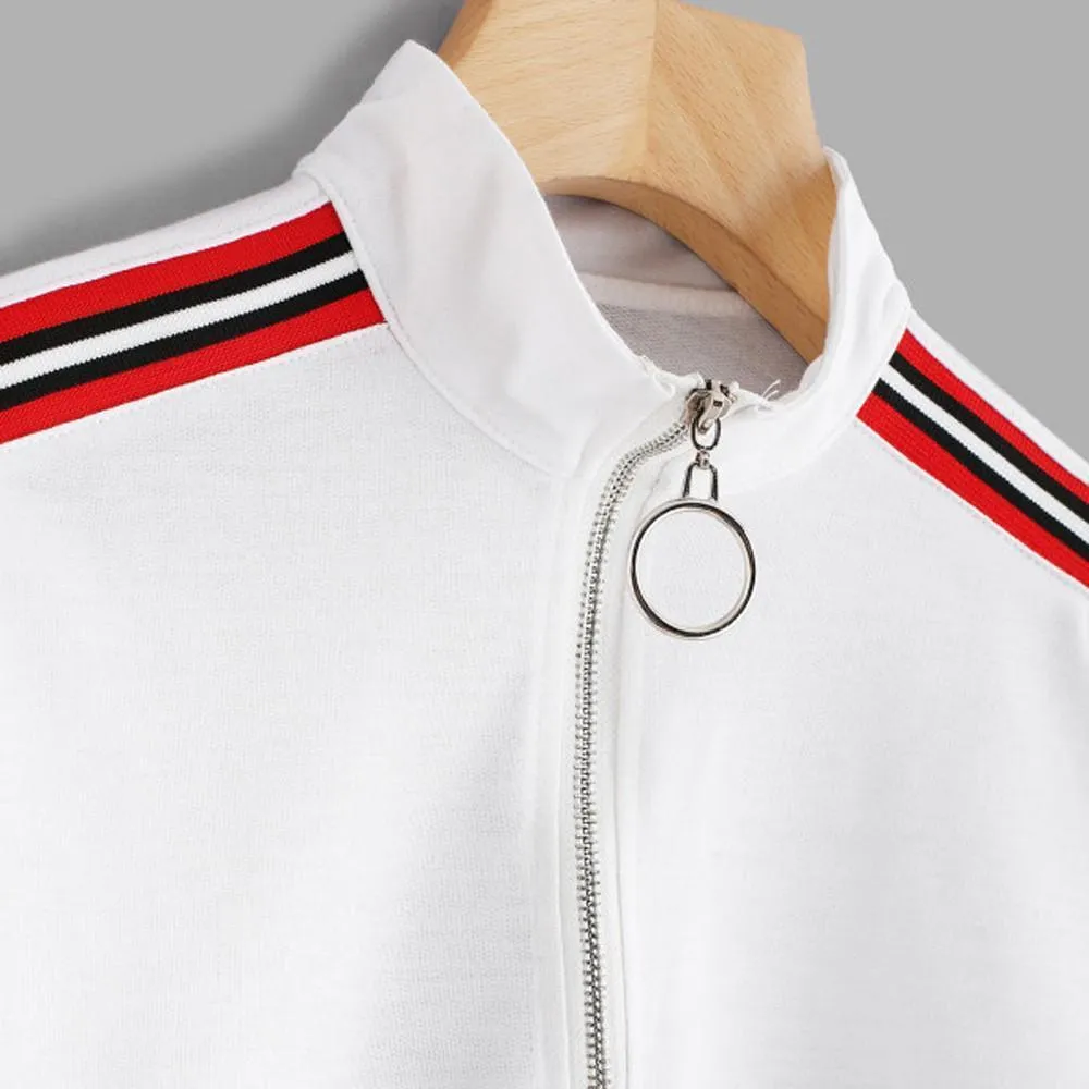 Striped Turtleneck Sweatshirt