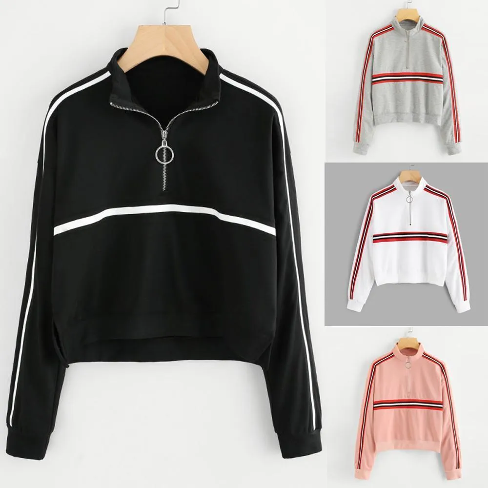 Striped Turtleneck Sweatshirt
