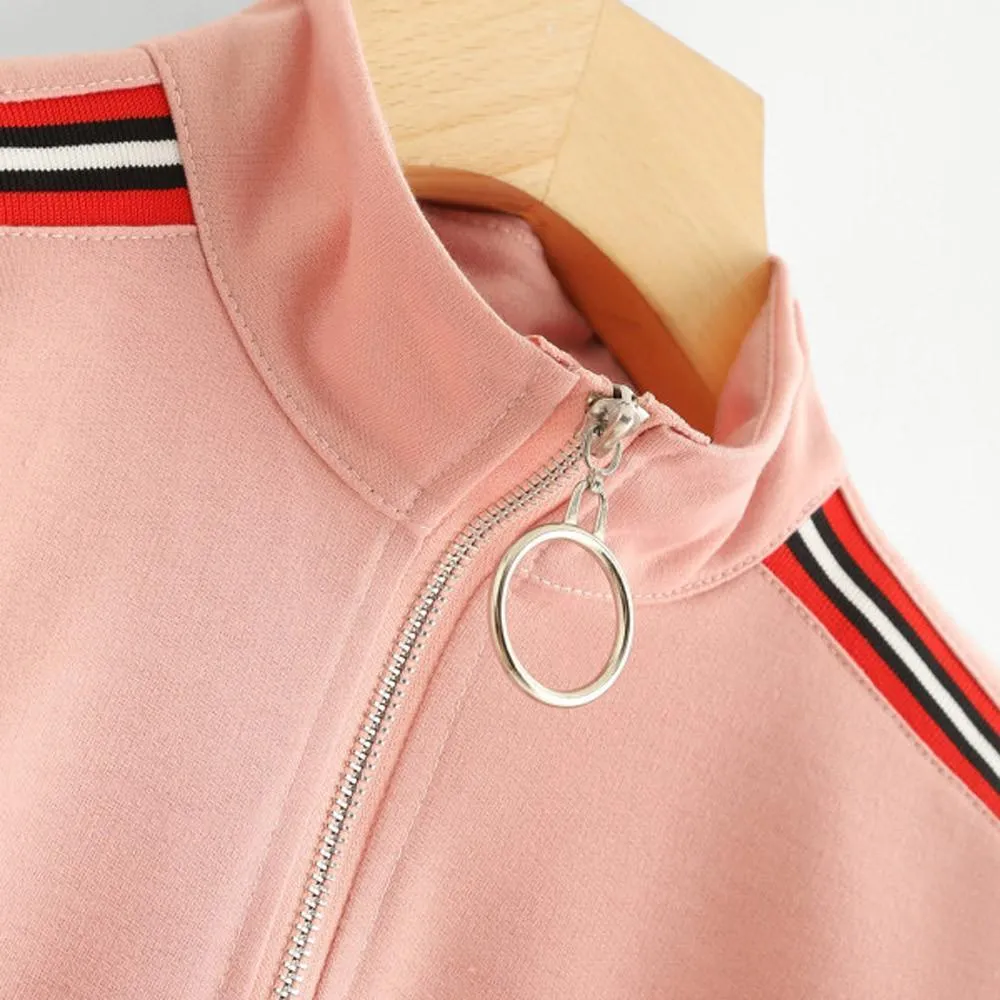 Striped Turtleneck Sweatshirt