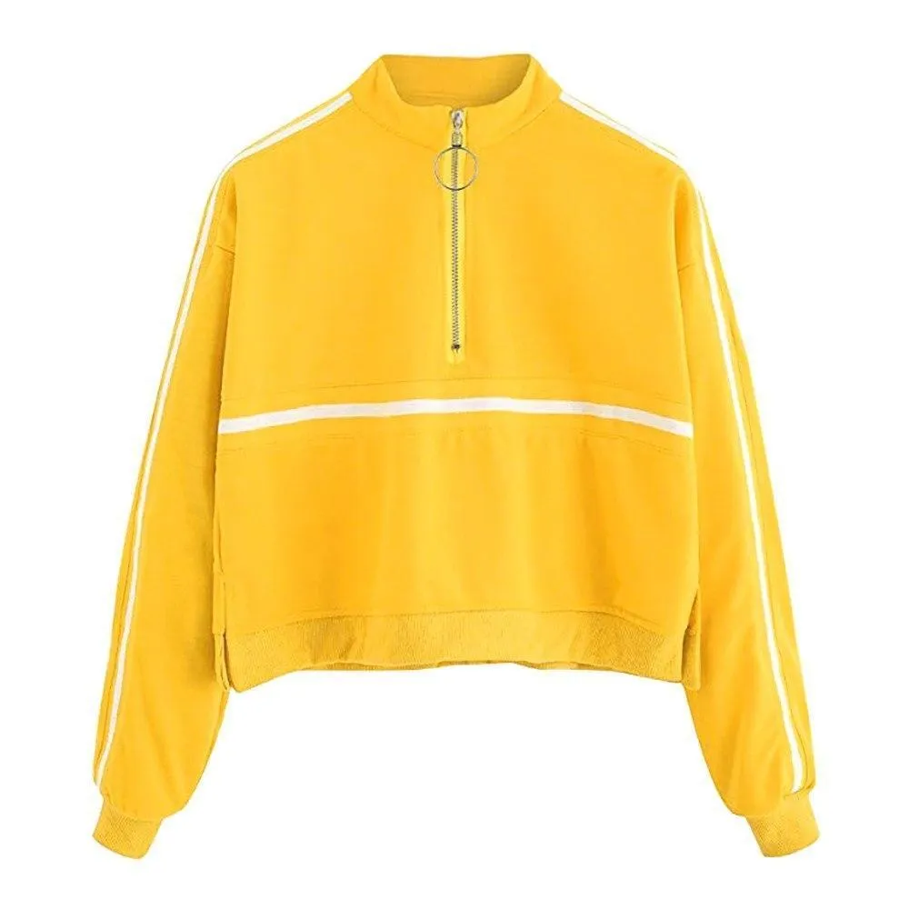 Striped Turtleneck Sweatshirt