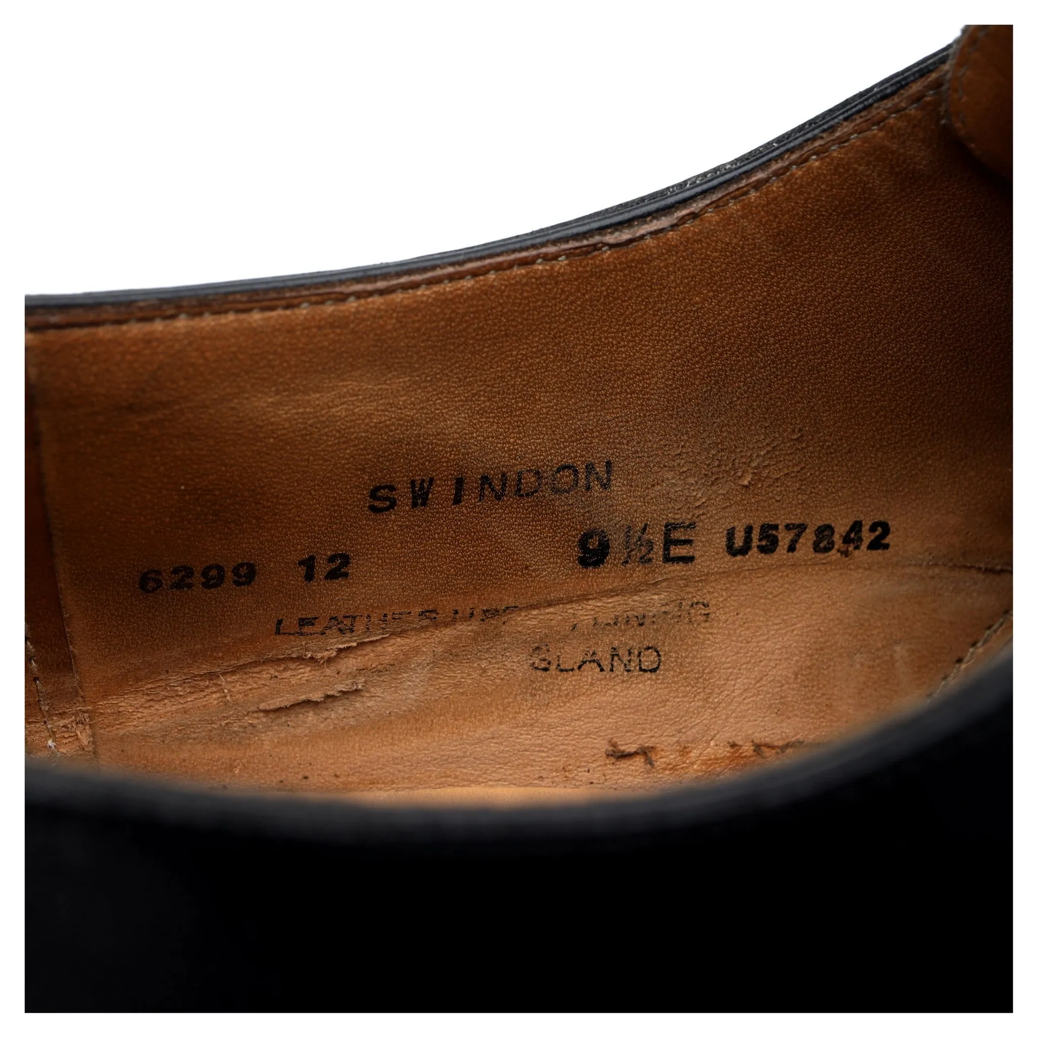 'Swindon' Black Leather Monk Strap UK 9.5 E