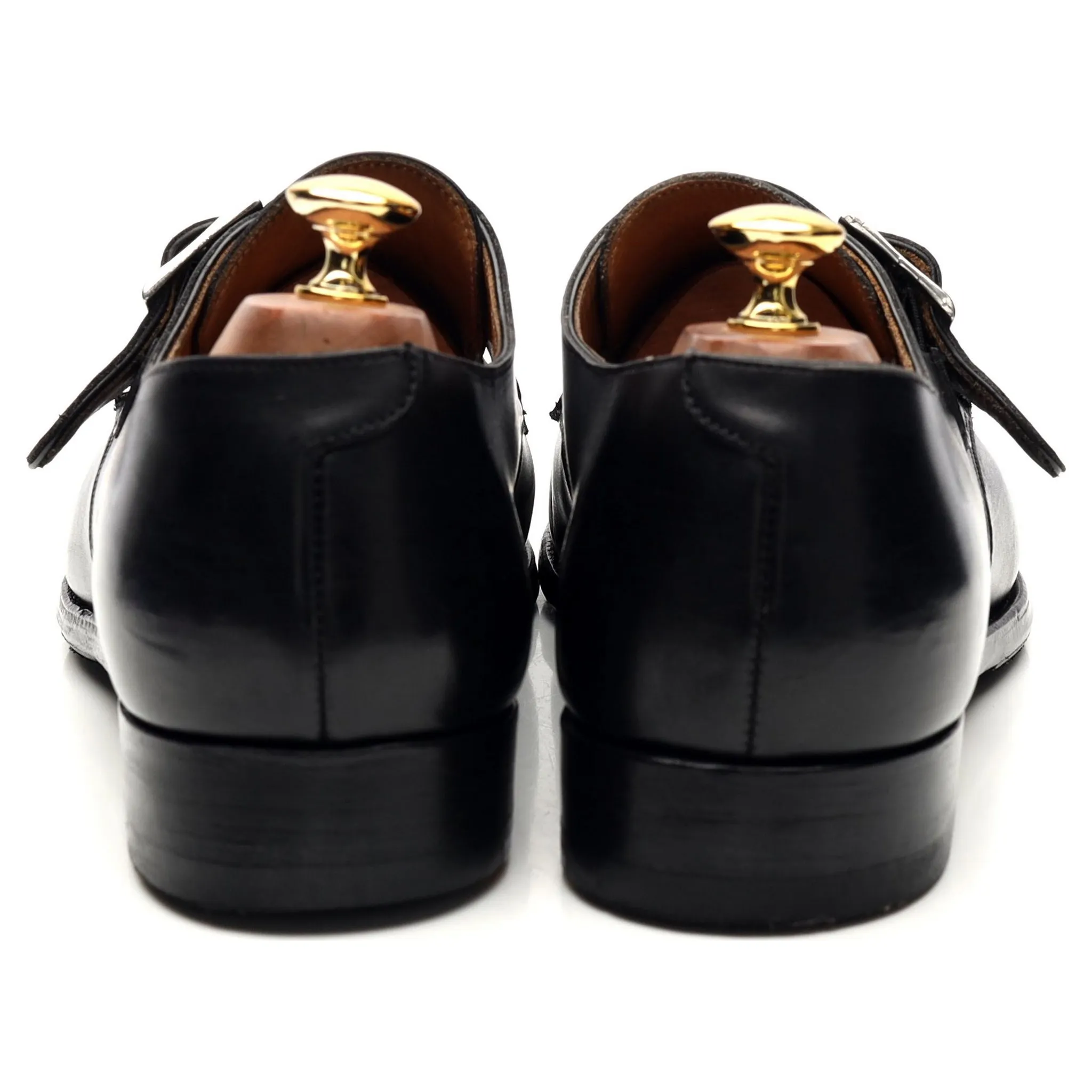 'Swindon' Black Leather Monk Strap UK 9.5 E
