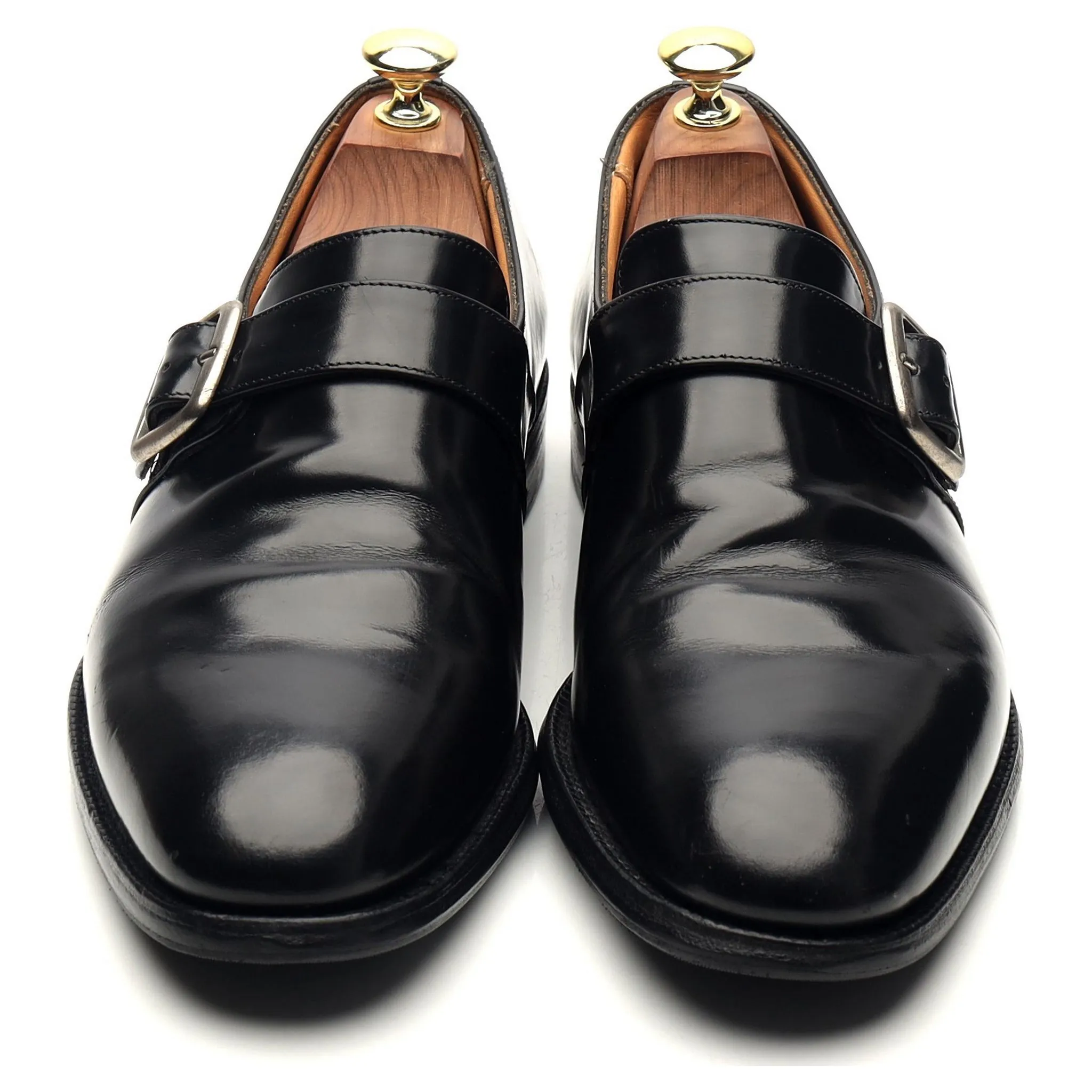 'Sydney' Black Leather Monk Strap UK 7 G