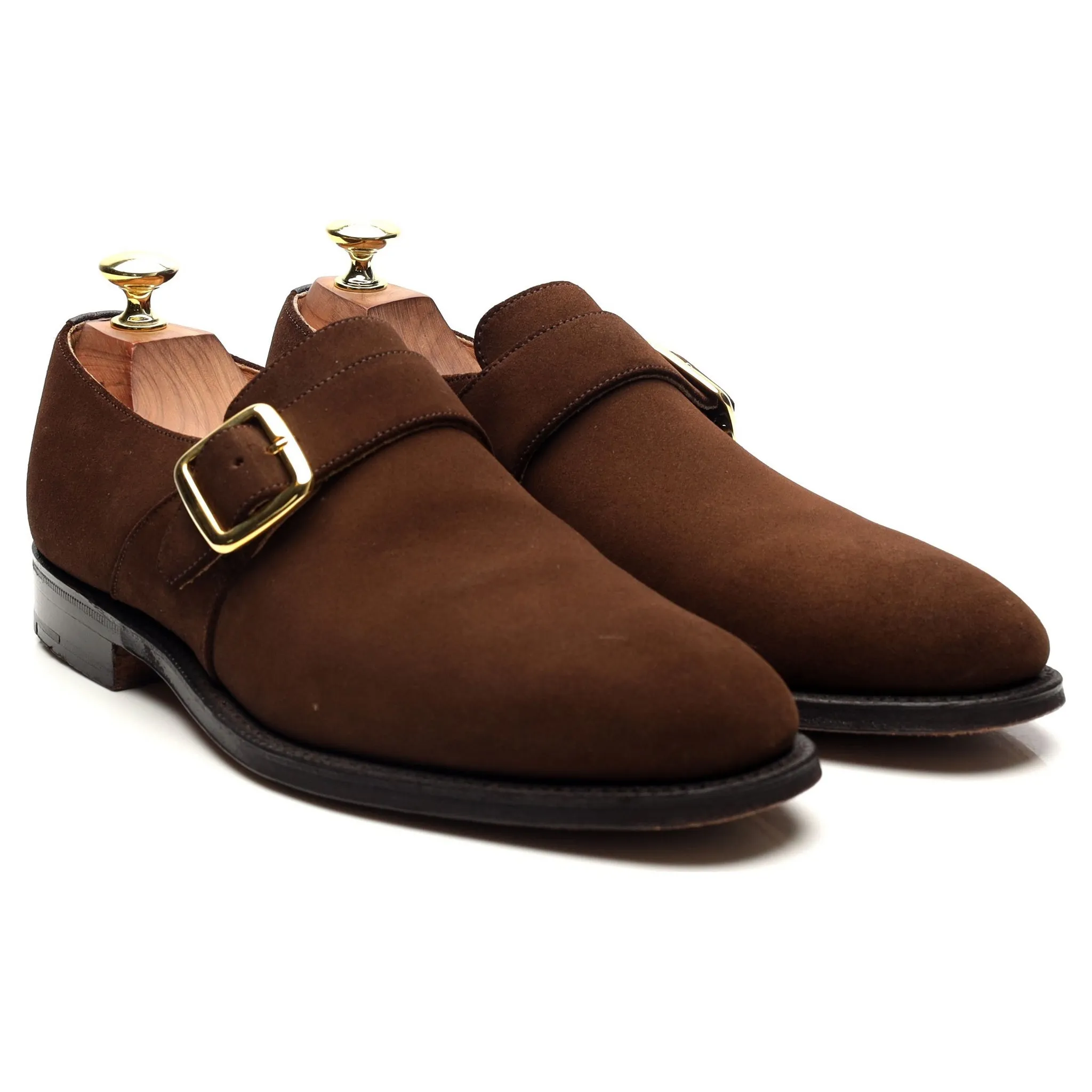 'Sydney' Brown Suede Monk Strap UK 7 F