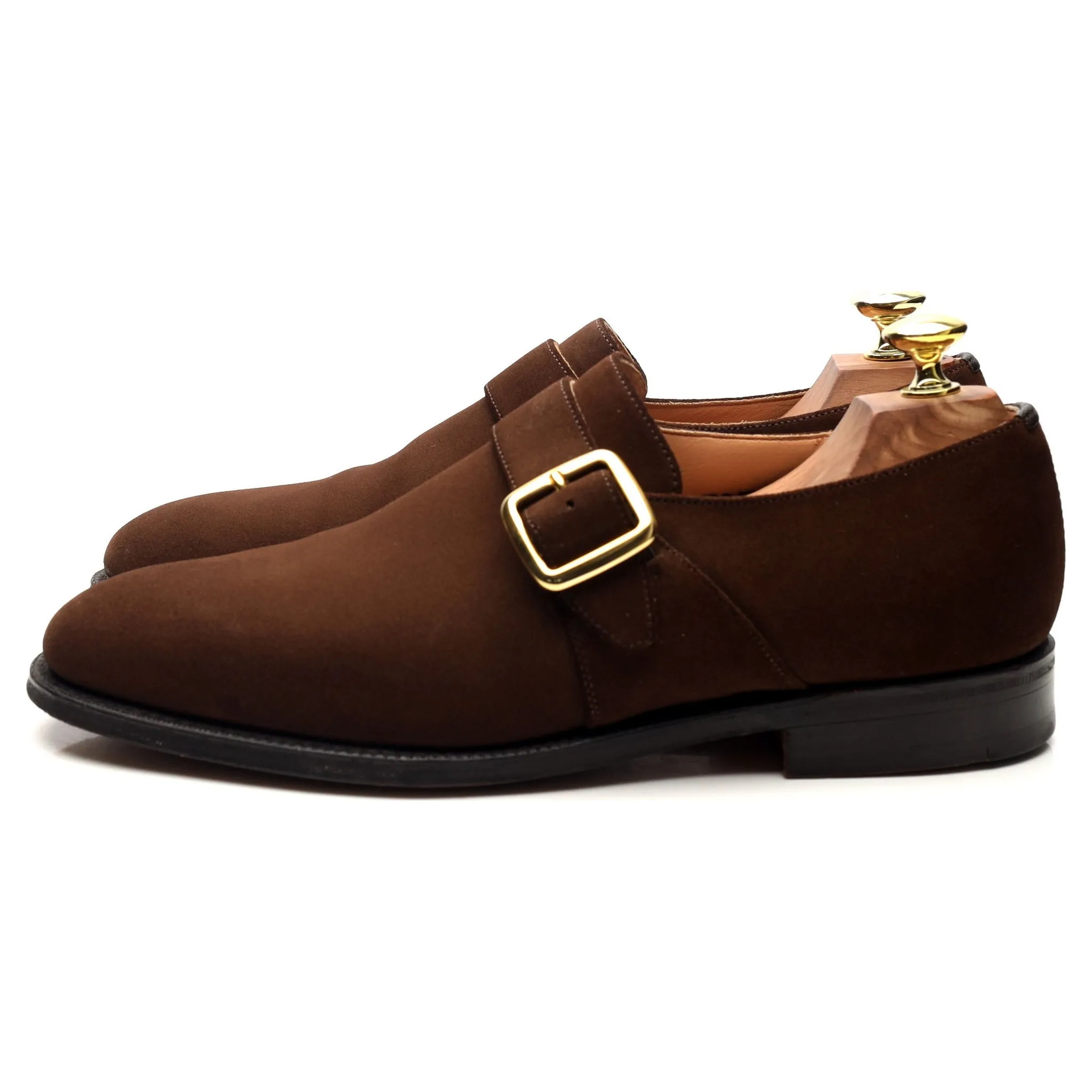 'Sydney' Brown Suede Monk Strap UK 7 F