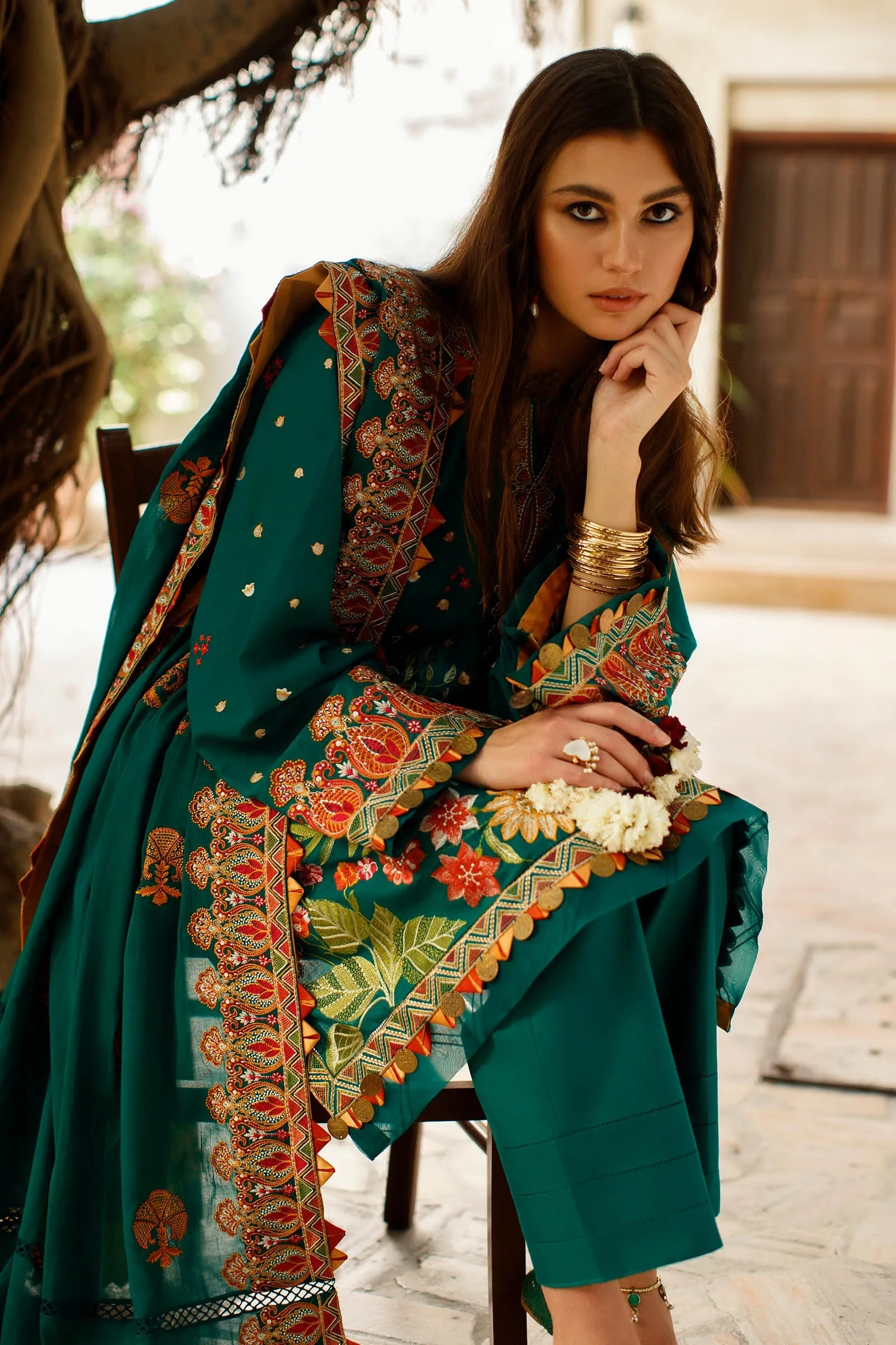TAVOUS (ZL22-09 B) | Zaha Summer Lawn Collection 2022 | Unstitched Embroidered Lawn Suits