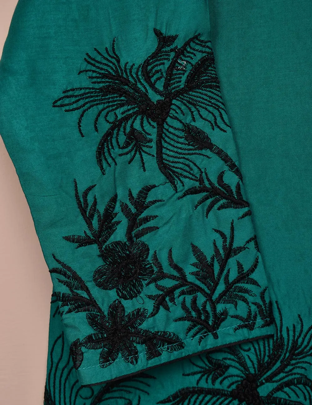 Tehwaar Winter Linen Embroidered Stitched Kurti - Aurora (TW-08A-Turquoise)
