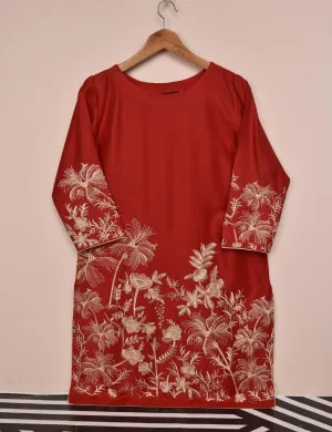 Tehwaar Winter Linen Embroidered Stitched Kurti - Aurora (TW-08B-Red)