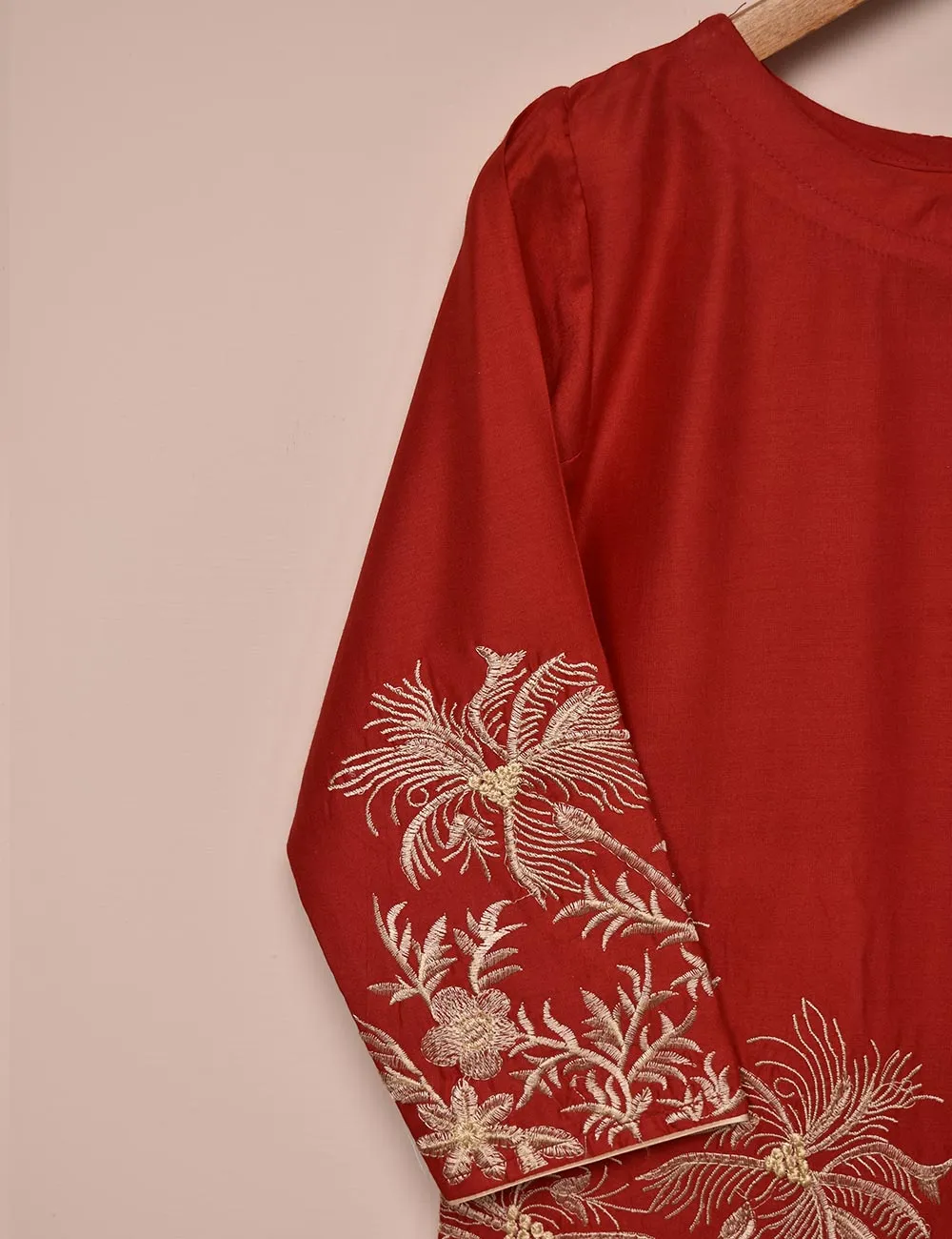 Tehwaar Winter Linen Embroidered Stitched Kurti - Aurora (TW-08B-Red)