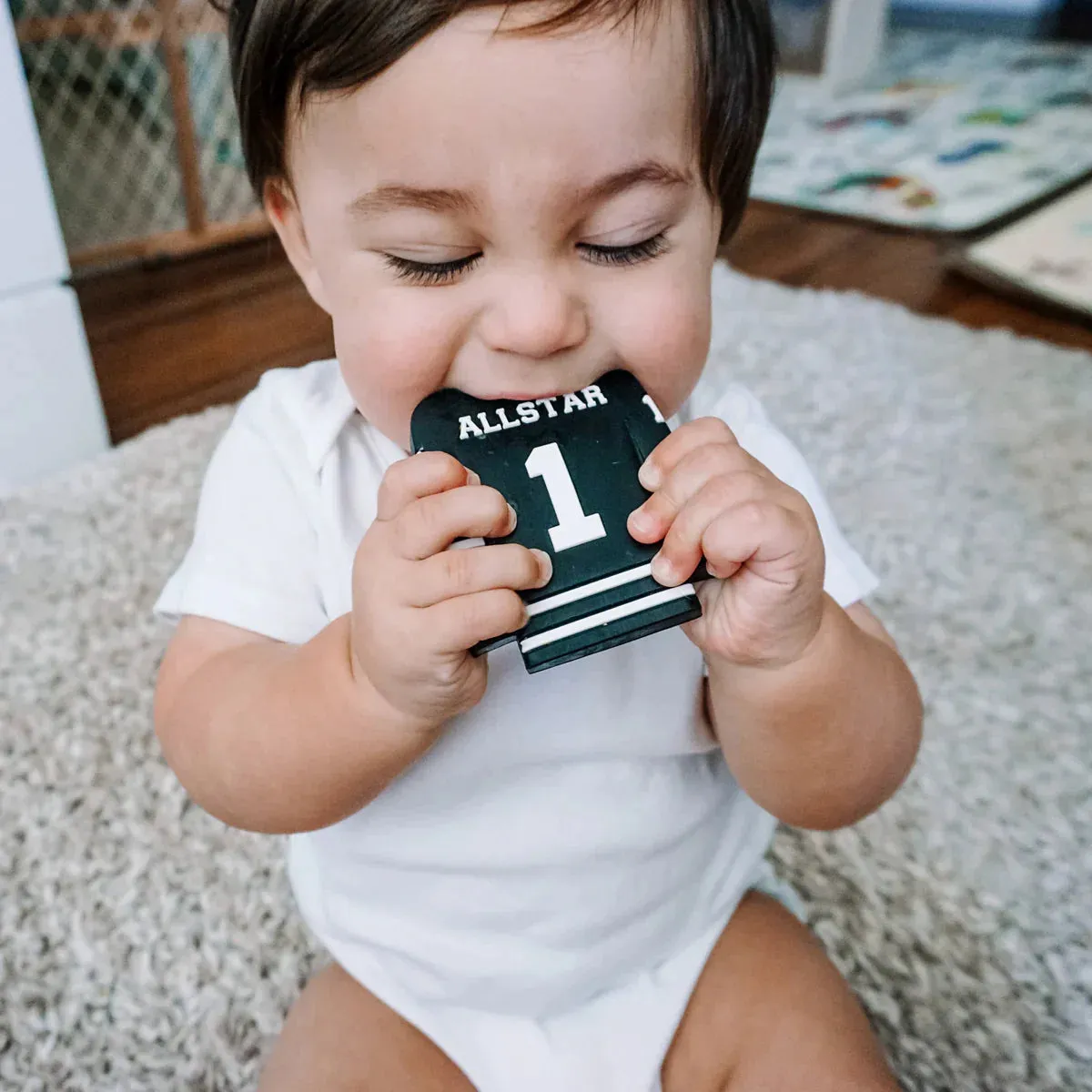 The Hockey Jersey Teether (No Clip) - Various Colours - BABY