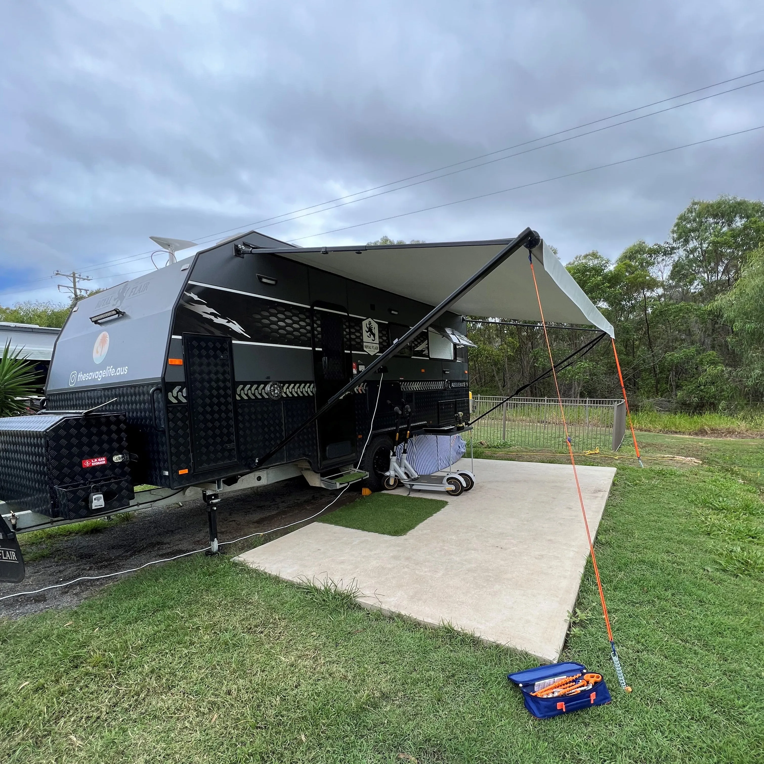 Tie Strap 2.0  (PP25) • (SINGLE item) • Caravan Awning Adjustable Tie-down Strap (Dometic, Carefree, Aussie Traveler, Thule, Kings etc.)