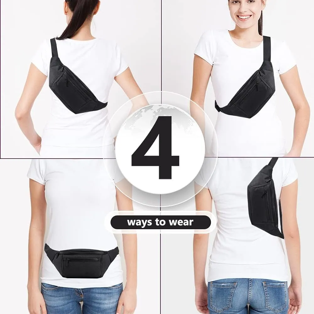 Travel Belt Bag, Crossbody Bag with Adjustable strap for Running Hiking
