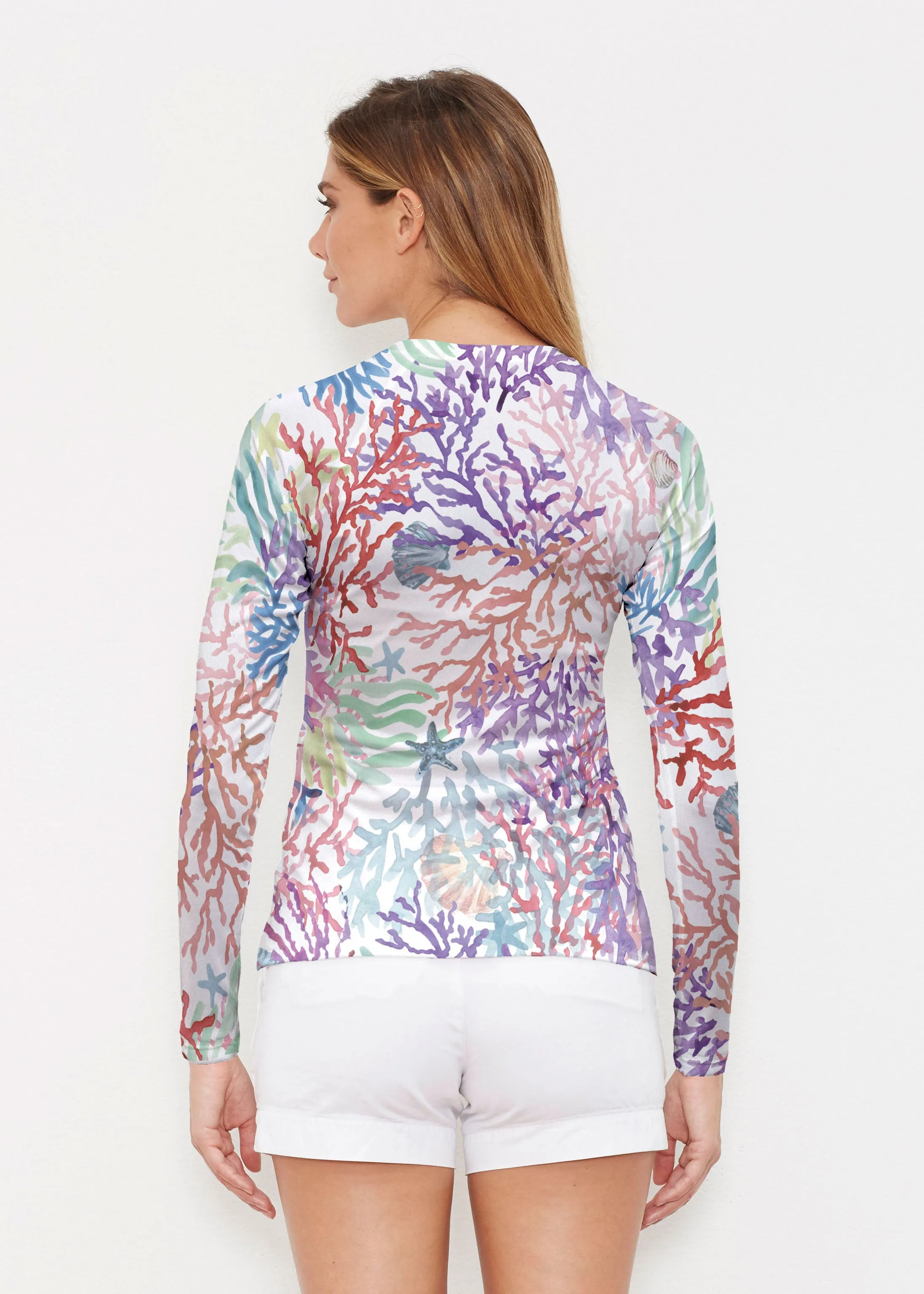Tropic Coral (8112) ~ Long Sleeve Rash Guard