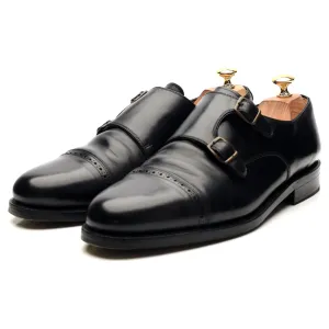 'Tuileries' Black Leather Double Monk Strap UK 11