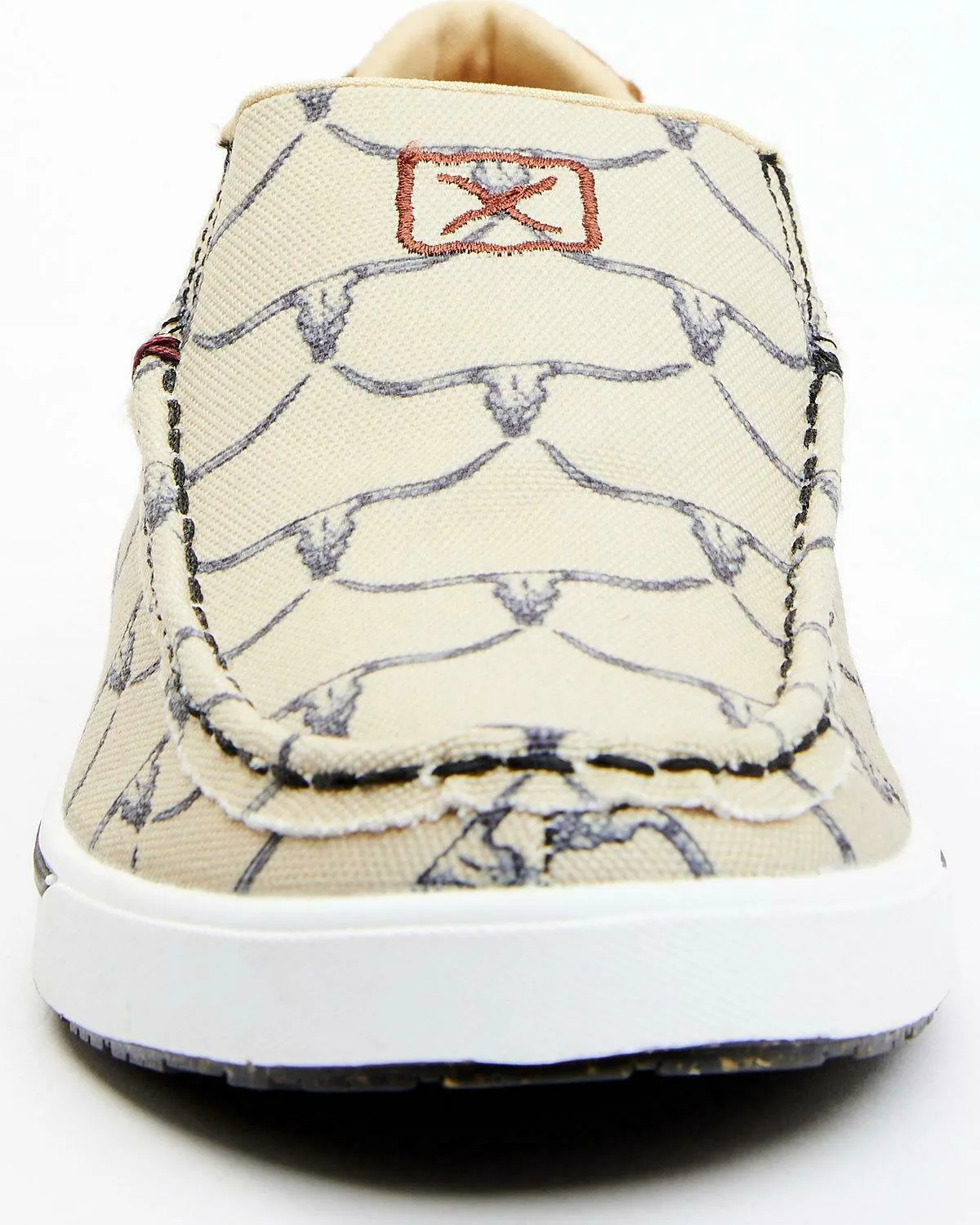 Twisted X Women's Steerhead Skull Print Slip-On Casual Shoe Moc Toe WCA0057