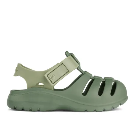 UK 8 Beau Two-Toned Green Sandals