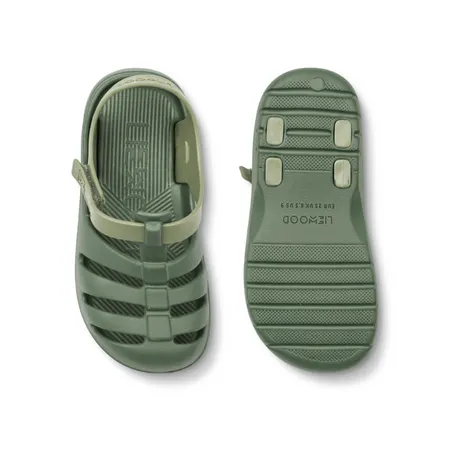 UK 8 Beau Two-Toned Green Sandals