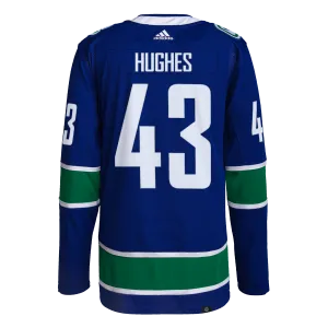 Vancouver Canucks Home Adidas PrimeGreen Senior Jersey - Quinn Hughes