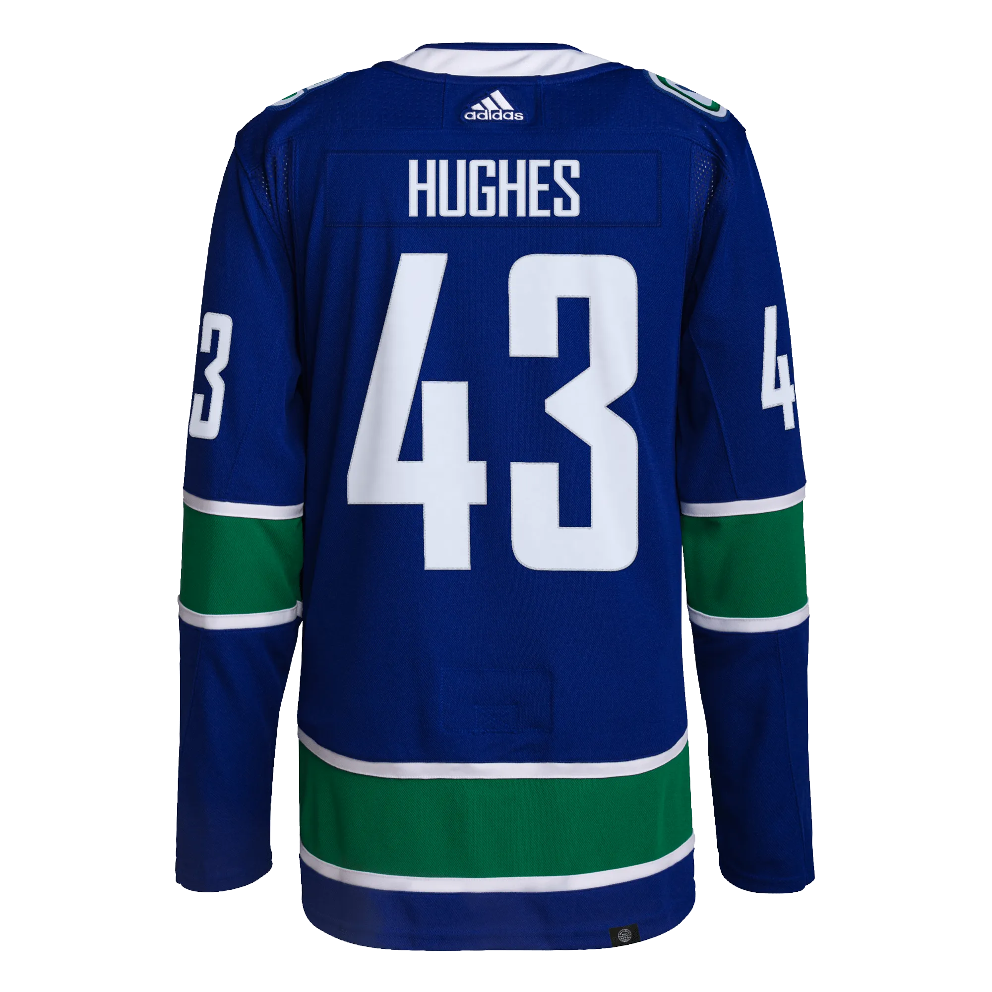 Vancouver Canucks Home Adidas PrimeGreen Senior Jersey - Quinn Hughes
