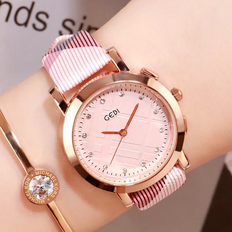 Vintage Diamond-inlaid Women's Watch