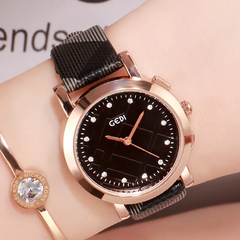 Vintage Diamond-inlaid Women's Watch