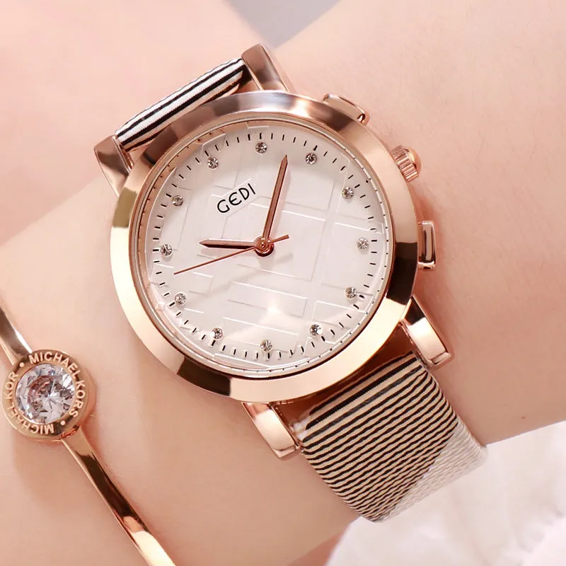 Vintage Diamond-inlaid Women's Watch