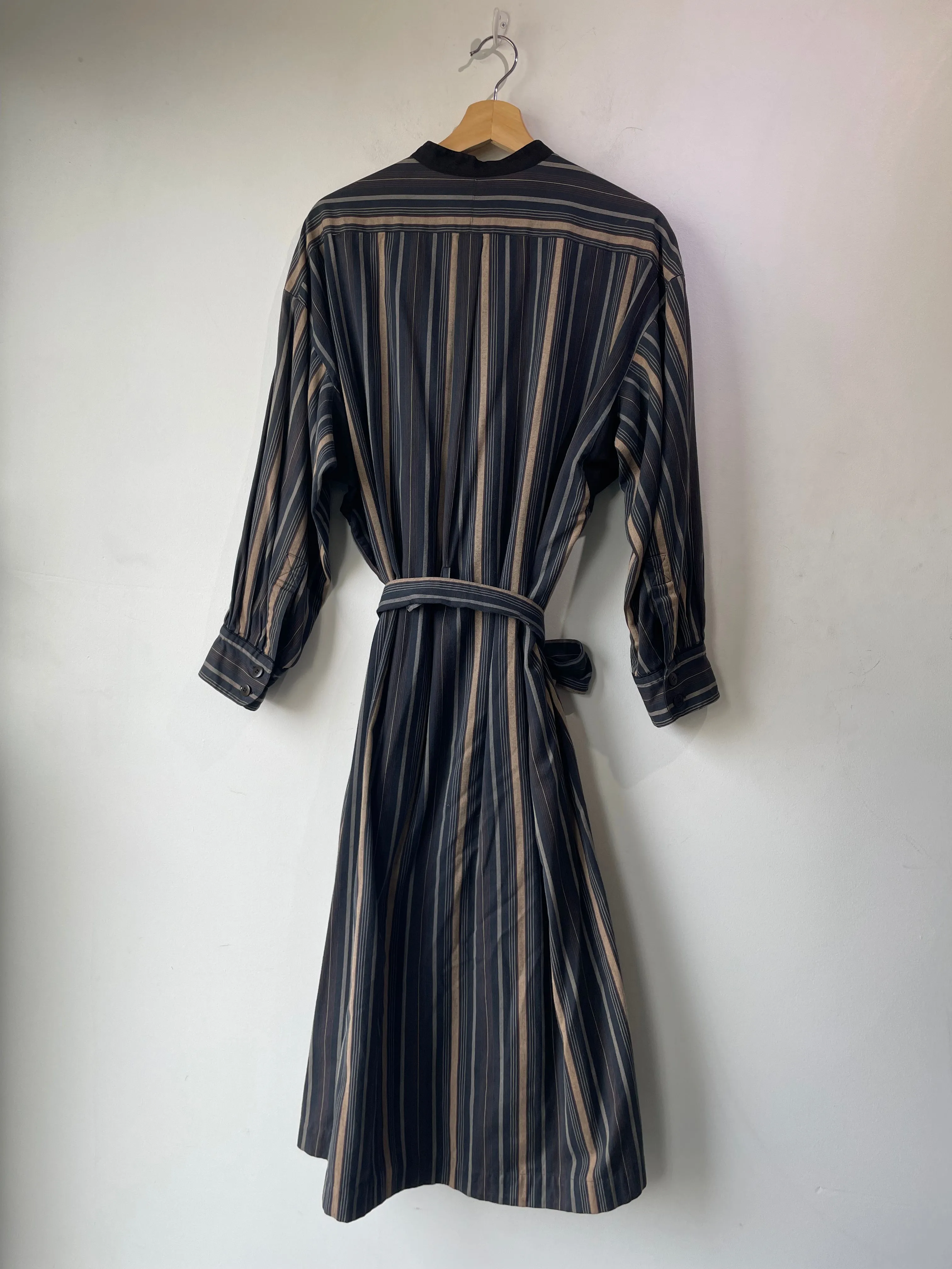 Vintage Matsuda Black Striped Duster Jacket