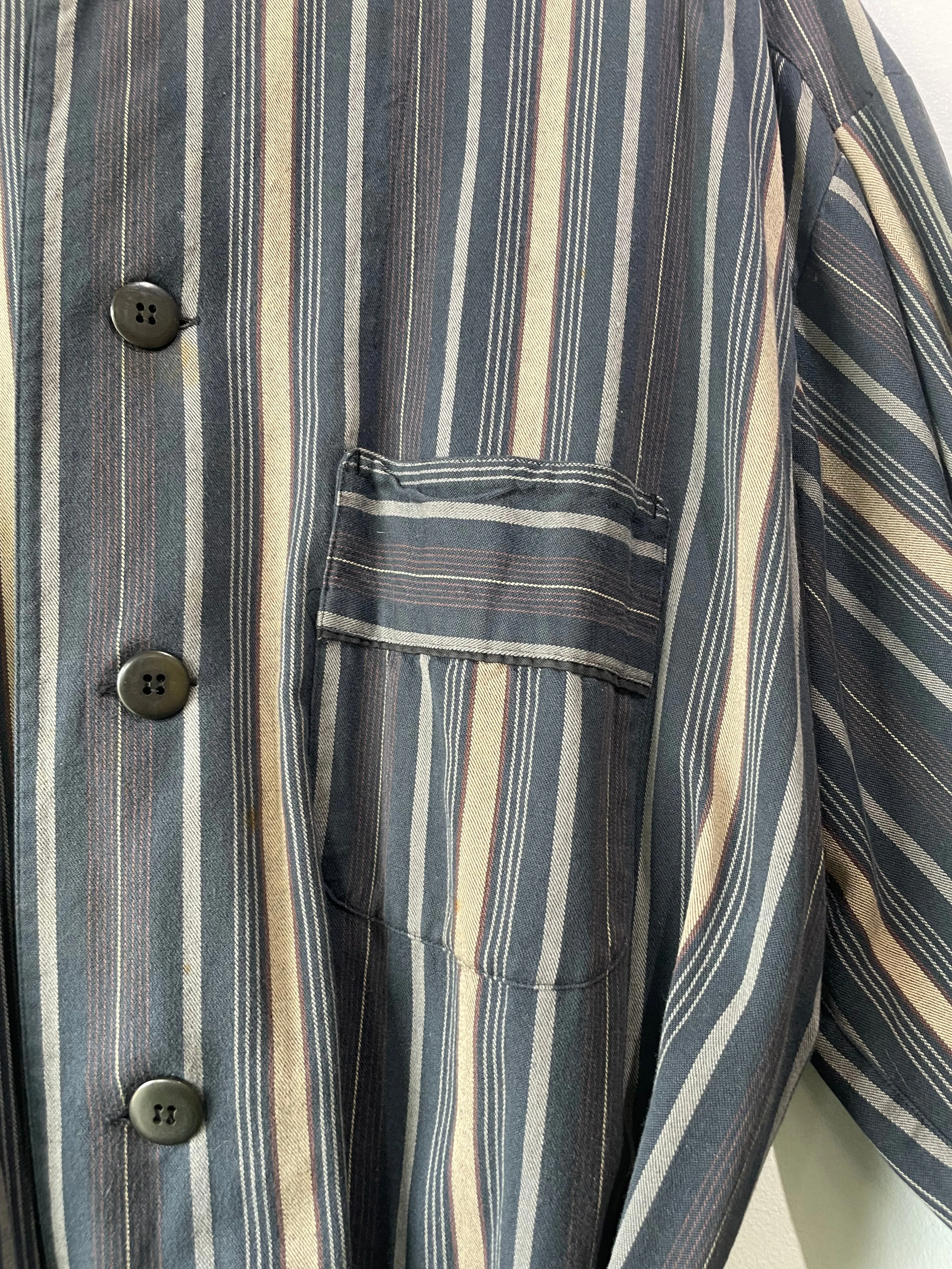 Vintage Matsuda Black Striped Duster Jacket