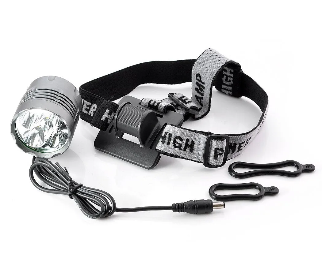 Waterproof CREE XML-T6 1800 Lumen Bike Headlight Kit - Black