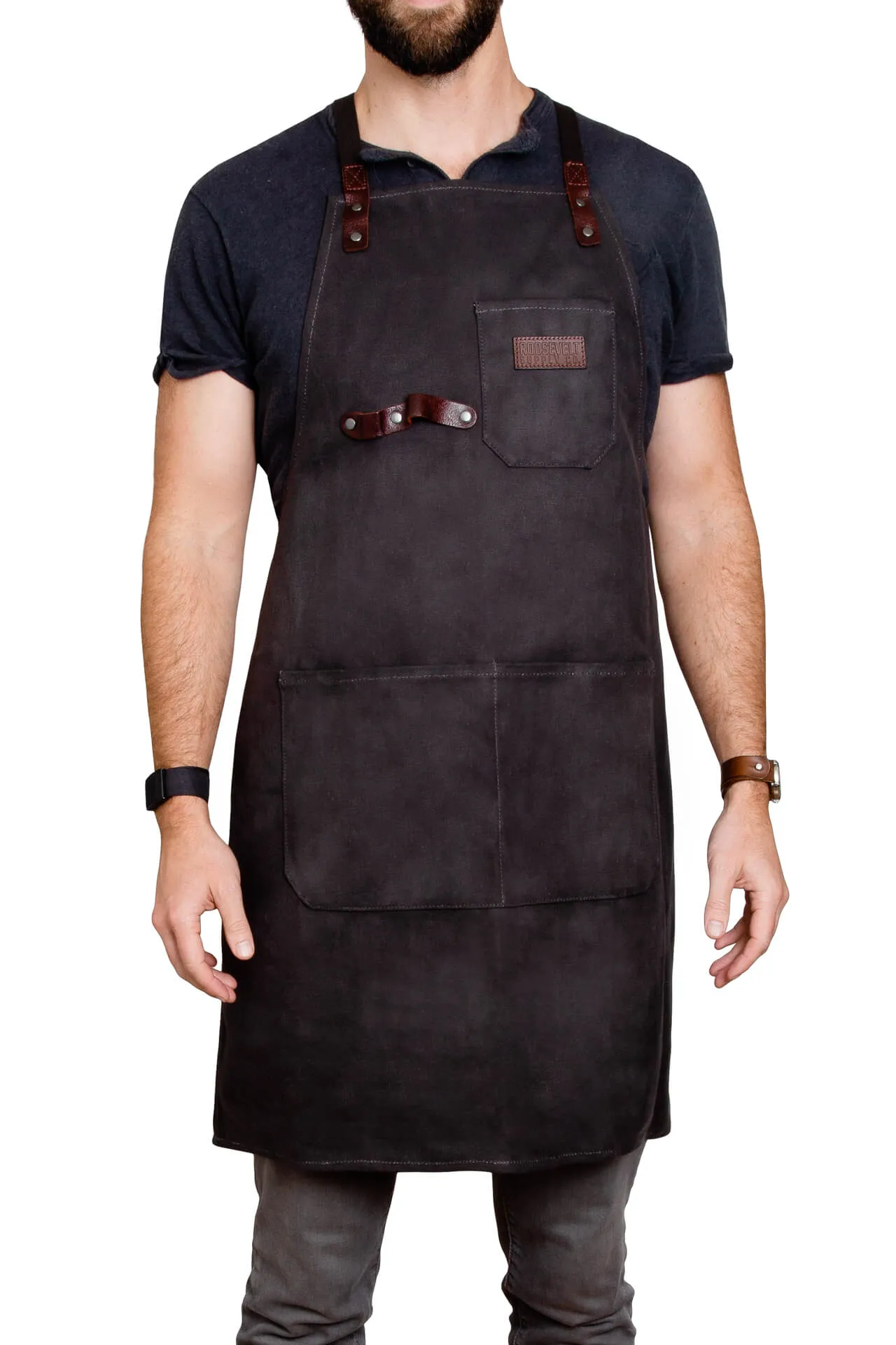 Waxed canvas apron